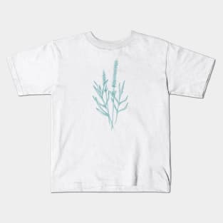 Lavender sage-green line Kids T-Shirt